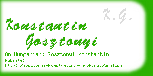 konstantin gosztonyi business card